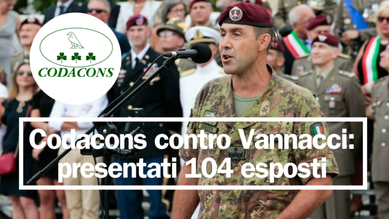 codacons contro vannacci presentati 104 esposti