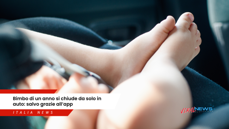 Bimbo di un anno si chiude da solo in auto